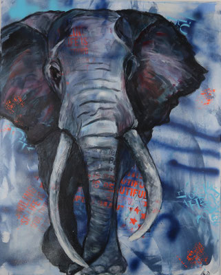 Raya 80 x 100 Acryl / Siebdruck verk.