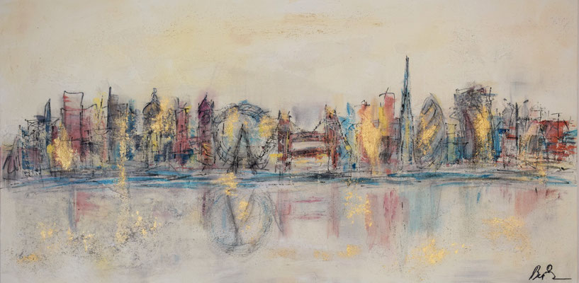 London 50 x 100 Acryl auf Leinwand verk.