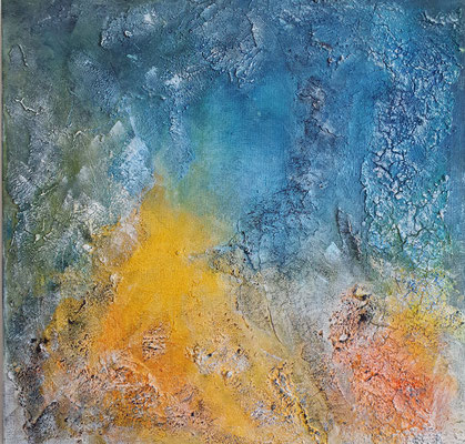 Deep blue III 40 x 40 Acryl/Struktur 