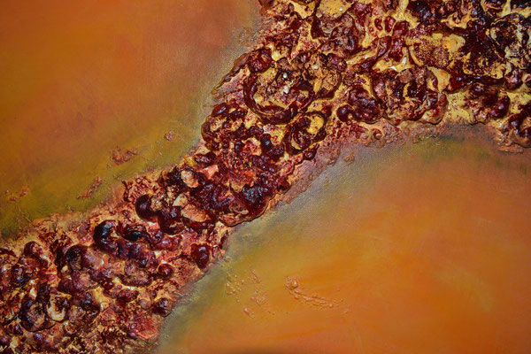 Magma 50 x 100 Acryl/Bauschaum auf Leinwand