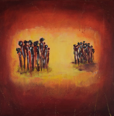 was soll ich sagen? 50 x 50 Acryl auf Leinwand