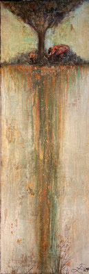 „Schatten des Baobab“, Mixed Media