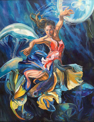 „La Niña“, Öl auf Leinwand, 100 x 80 cm