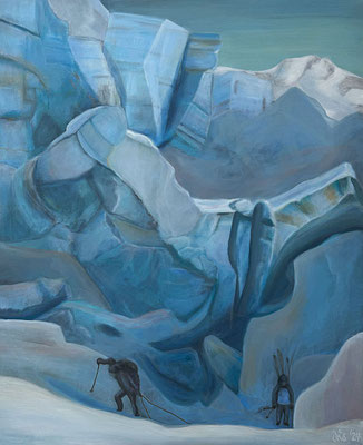 „Piz Palü“, Acryl auf Leinwand, 120 × 100 cm