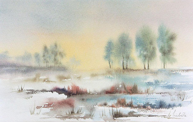 &quot;Wintermärchen&quot;, Aquarell