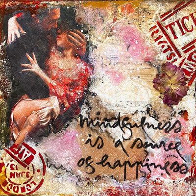 „Mindfulness is a source of happiness“, Collage