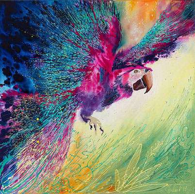 „Into the Light“, 80 x 80 cm