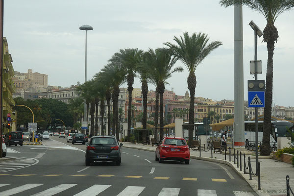 Fahrt entlang des Hafens von Cagliari