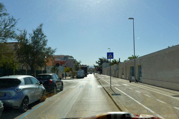 DIe Wegfahrt vom CP La Mariposa führt uns nochmals an der Strandpromenade vorbei