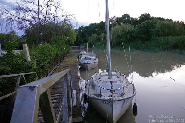 Boote im Ausläufer der Gironde