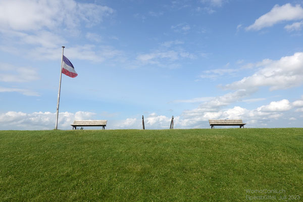 Die Landesfahne von Schleswig-Holstein