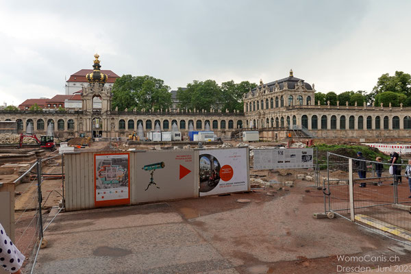 Leider ist die Freifläche im Zwinger eine grosse Baustelle.