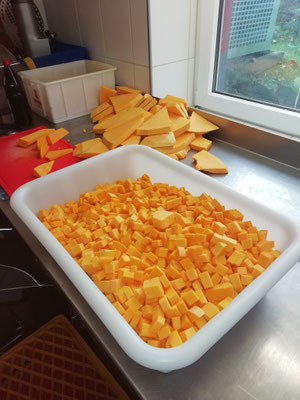 Kürbiswürfel