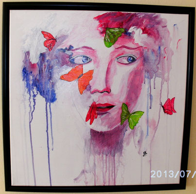 " Butterfly Woman " 50 x 50 cm