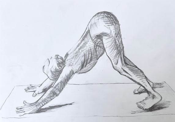 9.Adho Mukha Shvanasana, gebeugte Beine
