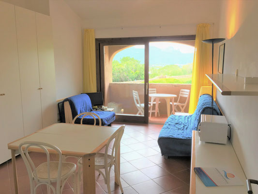 Prenota la tua vacanza in Sardegna-Residence Bouganville-Monolocale con balcone-Stevasas