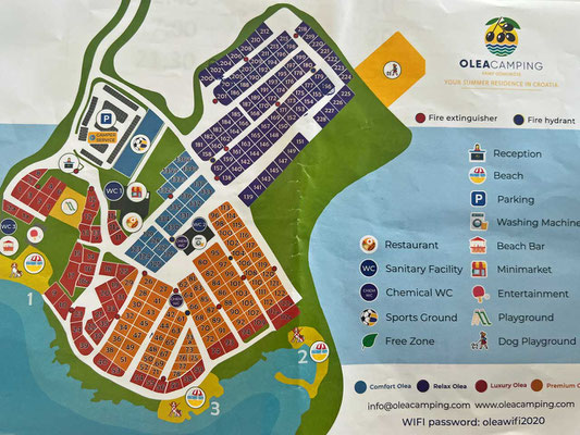 Olea Camping Lun Stellplatz Karte