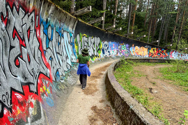 Graffiti Olympische Bobbahn Sarajevo