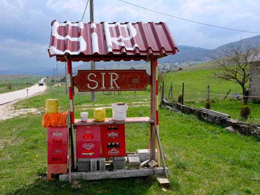 Bauernkäse-Stand Bosnien 