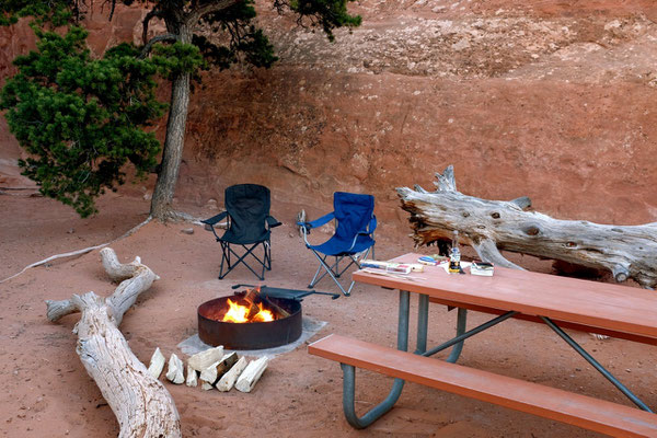 Campsites alle mit Grill und Tisch USA Nationalpark mit Wohnmobil Road Bear Vermieter Bewertung