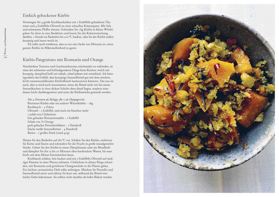 Kürbis-Pangrattato mit Rosmarin und Orange. Kochbuch Nigel Slater Tender