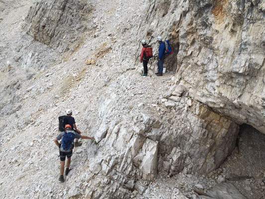 Wo geht's weiter? Klettersteig Alta Via Veronesi