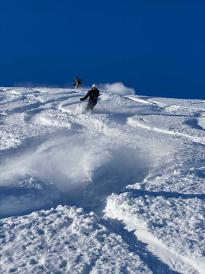 Ideale Powderhänge am Corvatsch