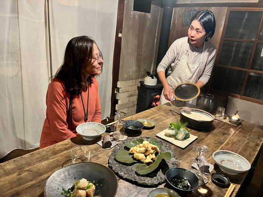 Abendessen in Homestay "Kate no ie" Kyushu