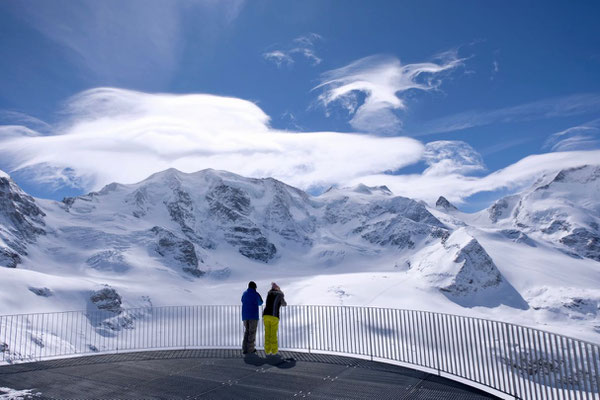 Diavolezza Aussicht Bernina Alpenpanorama