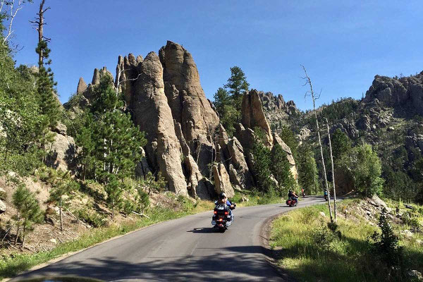 Fahrstrecke legendären Needles Highway Black Hills