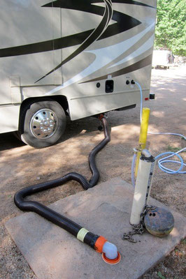 Dump-Station USA Nationalpark mit Wohnmobil Road Bear Vermieter Bewertung