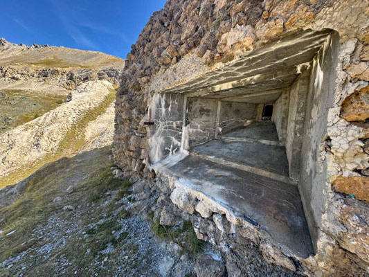 Bunker beim Passo della Gardetta