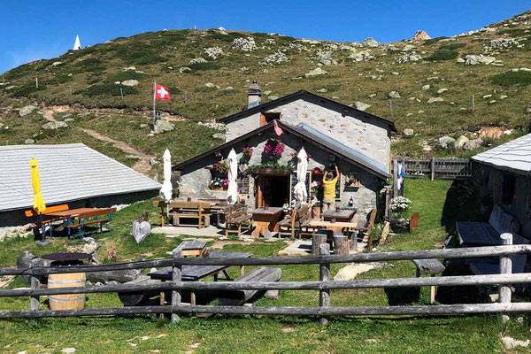 Berghütte am Muottas Muragl über St. Moritz, Oberengadin