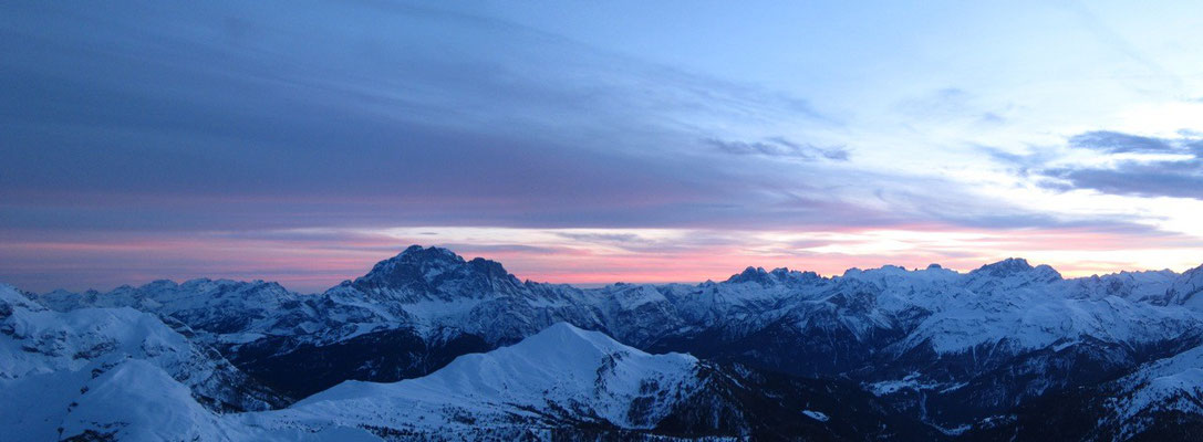 Sonnenuntergang am Rifugio Lagazuoi, Dolomiten Südtirol