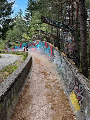 Graffiti Olympische Bobbahn Sarajevo