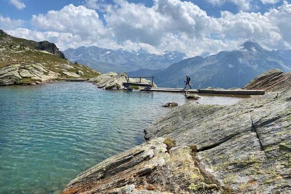 Lägh dal Lunghin Bergsee Wanderung