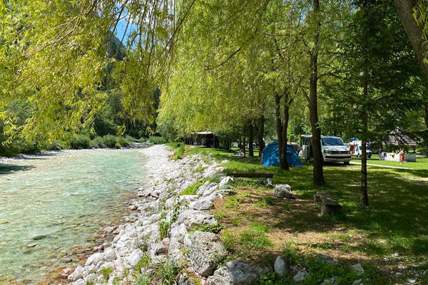 Campingplatz Kamp Klin, Soca Tal