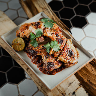 Soy Glazed Peppercorn Chicken  Honey & Smoke Ubud 