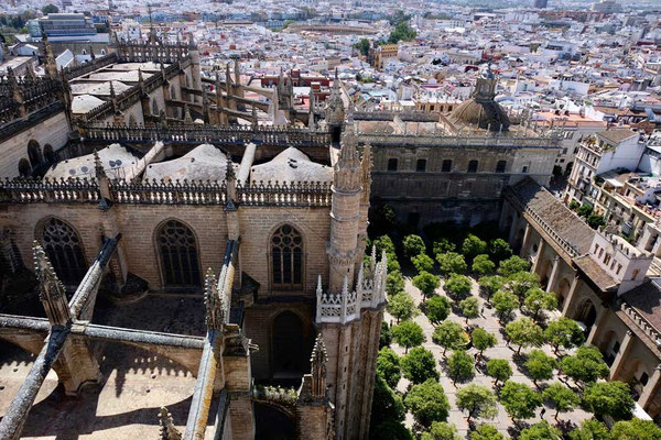 Kathedrale Sevilla Blick vom 'Giralda' Glockenturm 