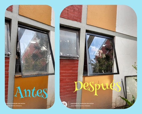 Sustitución de hojas de ventana de los 60's 1.5 "HERRERÍA ESPECIALIZADA MORÓN"