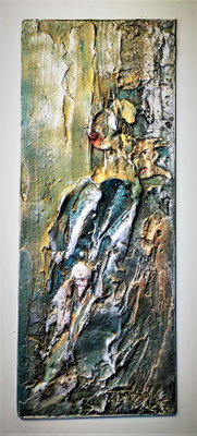 "Der Teufel steckt im Detail" # Reliefobjekt # Einbaugröße 600x1200 # Misch/Spachteltechnik # 1800,00€