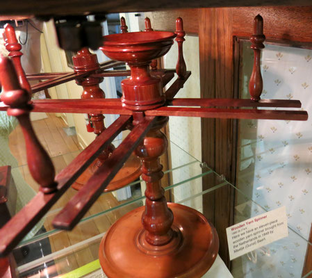 Wooden yarn spinner brought from the Netherlands in 1848 by Maatje (Gunst) Baert