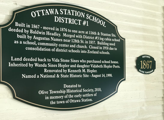 Ottawa Station Schoolhouse - 11611 Stanton Street, West Olive