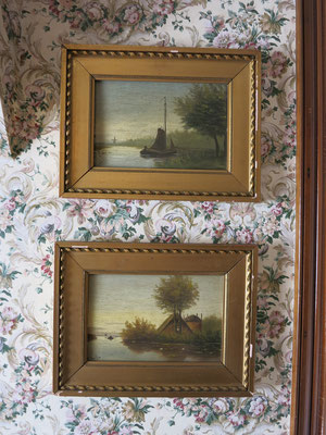 These two Dutch landscapes are over 100-years old. Both are signed originals.