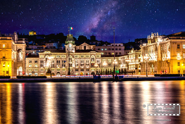 Trieste - Piazza Unità d'Italia. "Trieste Sotto Le Stelle", Concept dedicato a Margherita Hack. © Luca Cameli Photographer