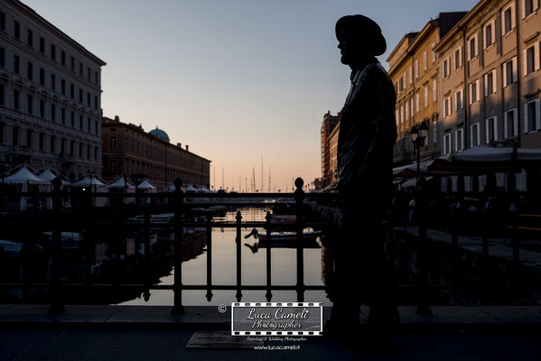 Trieste - Barcolana50, Canal Grande, Statua James Joyce - "James Joyce's Sunset"
