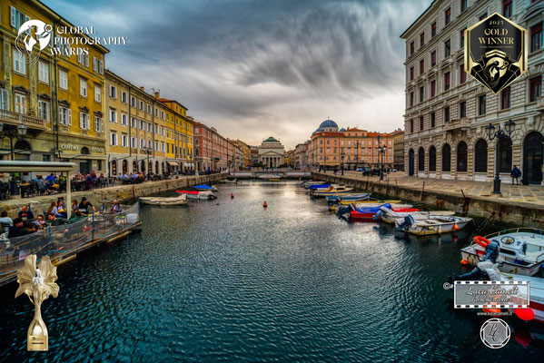 Global Photography Awards 2025 ~ Gold Winner. Luci Di Trieste. Canal Grande, Trieste. © Luca Cameli Photographer