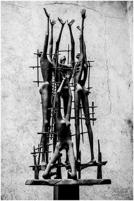 Risiera di San Sabba, Trieste. Monumento di Auschwitz dello scultore Marcello Mascherini. Giorno Della Memoria, 27 Gennaio. © Luca Cameli Photographer