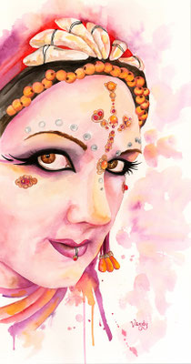 "Arzo" Watercolor on paper, 45 cm X 70 cm, 2014