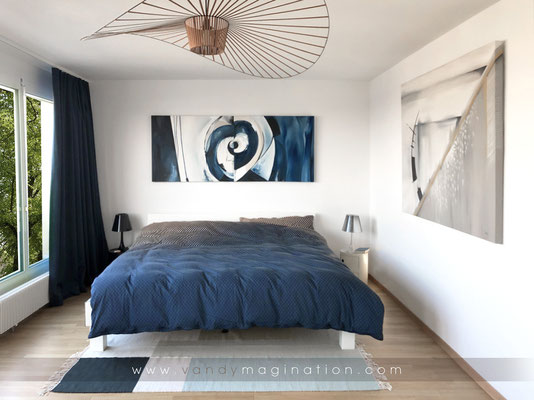 Abstract Collection in Customer's Bedroom